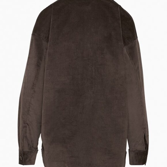 NWT Aritzia Babaton GRAYDON SHIRT in Rich Mocha Brown, 2XS XXS - Picture 2 of 7